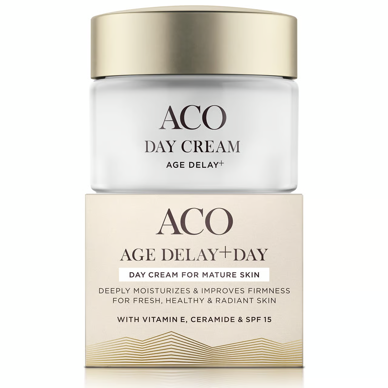 4 × ACO Face Age Delay+ Day Cream 50ml (1.69 fl oz) – Anti-Ageing Daily Moisturizer for Mature Skin