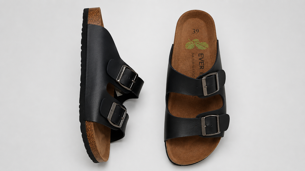Comfort Leather Footbed Sandals – Genuine Leather Insole | Ergonomic Everyday Comfort | Scandinavian Design