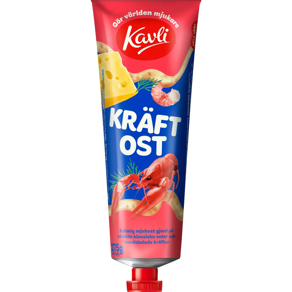 Kavli Kräftost Crayfish Cheese Spread 275g (9.7 oz) – Authentic Swedish Creamy Cheese Spread with Crayfish