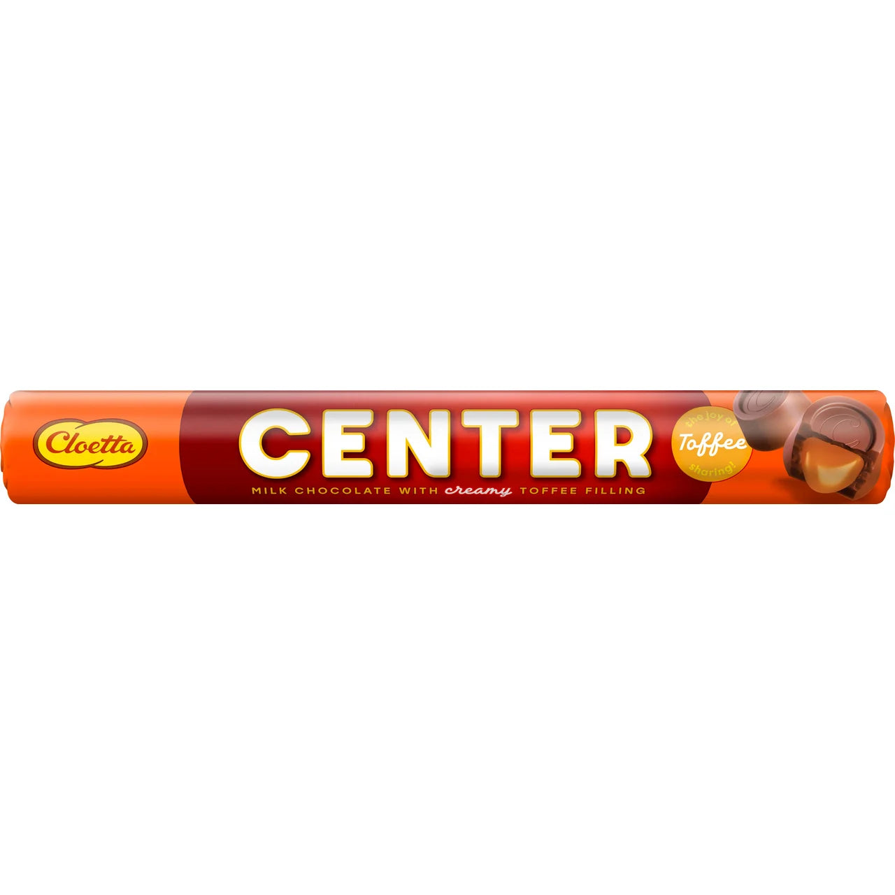 3 x Cloetta Center Original Chocolate Roll 78g (2.75 oz) – Swedish Milk Chocolate with Soft Caramel Filling