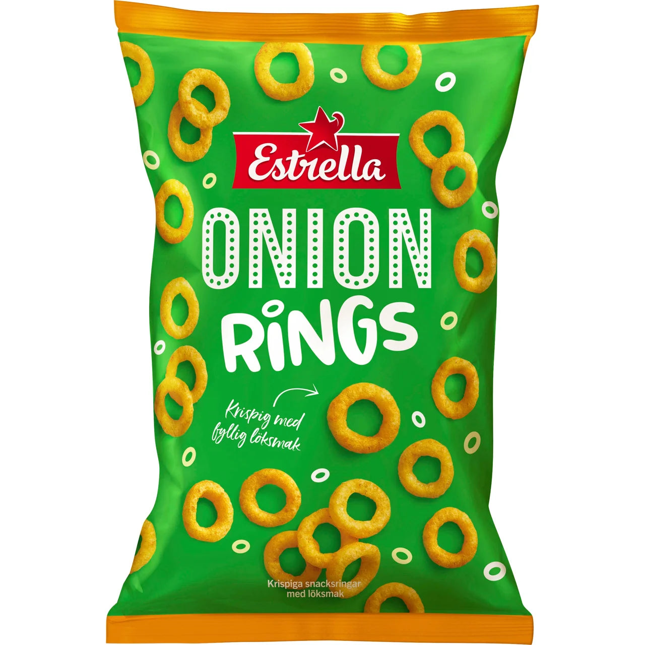 Estrella Onion Rings 2 × 200g (2 × 7.05 oz) – Authentic Swedish Crispy Onion-Flavored Corn Snacks