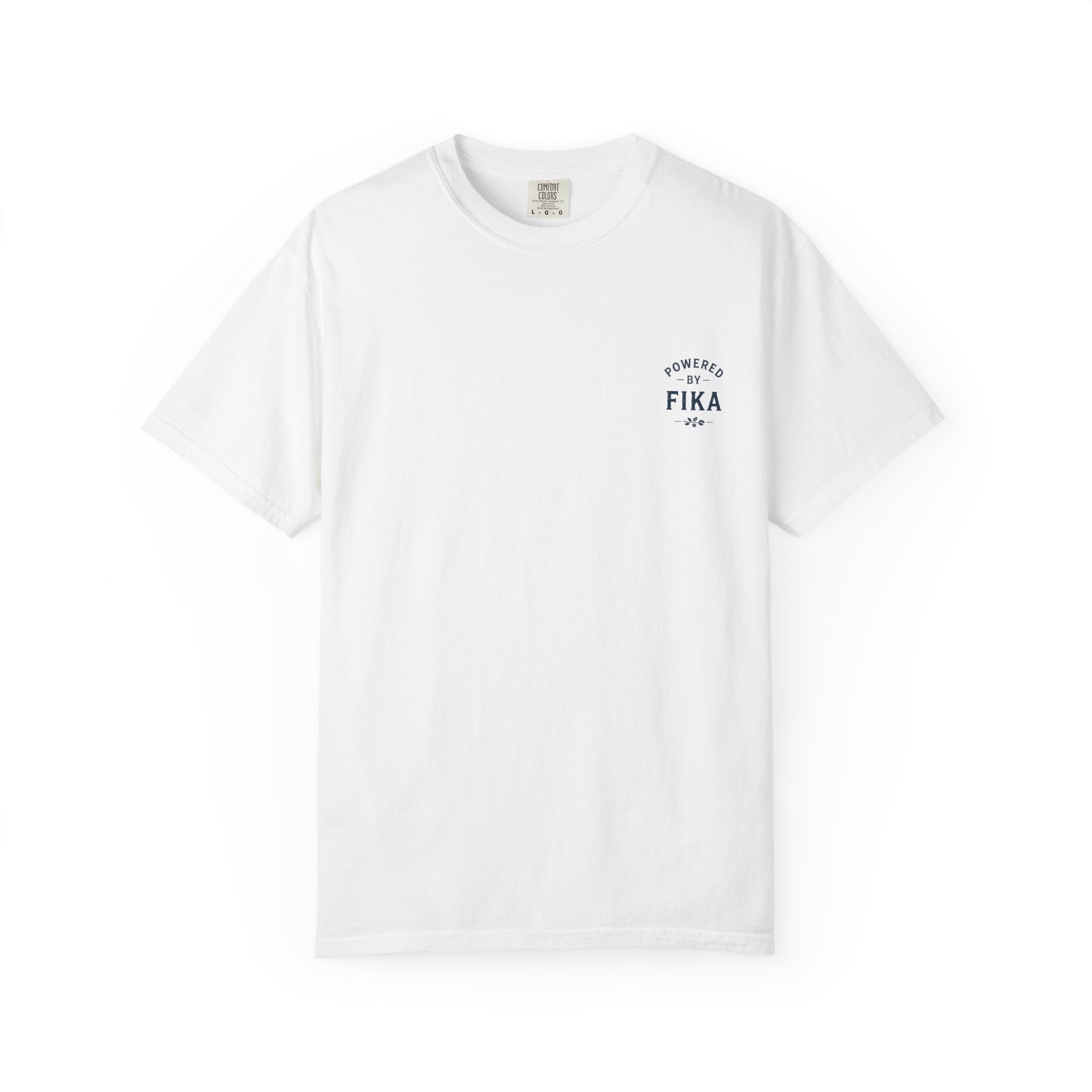 Powered by Fika™ – Slow Down • Enjoy • Repeat - Unisex T-shirt