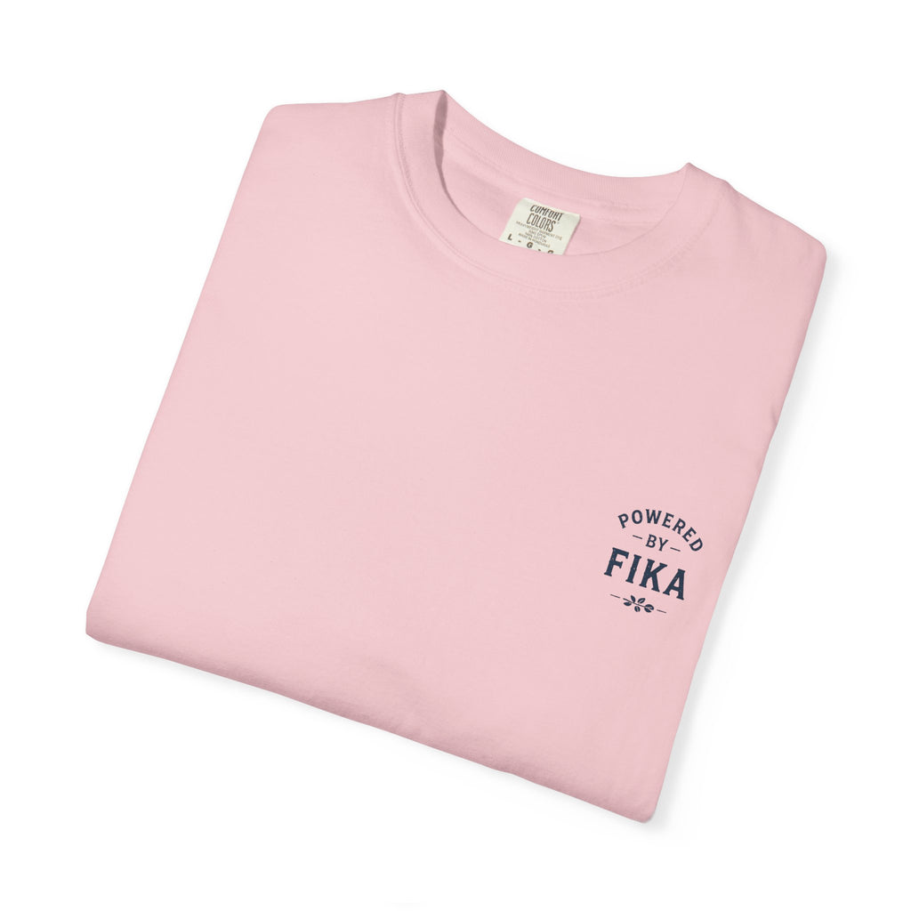 Powered by Fika™ – Slow Down • Enjoy • Repeat - Unisex T-shirt