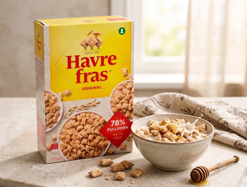 Havre Fras Original 375g (13.22 oz) – Authentic Swedish Whole Grain Oat Cereal