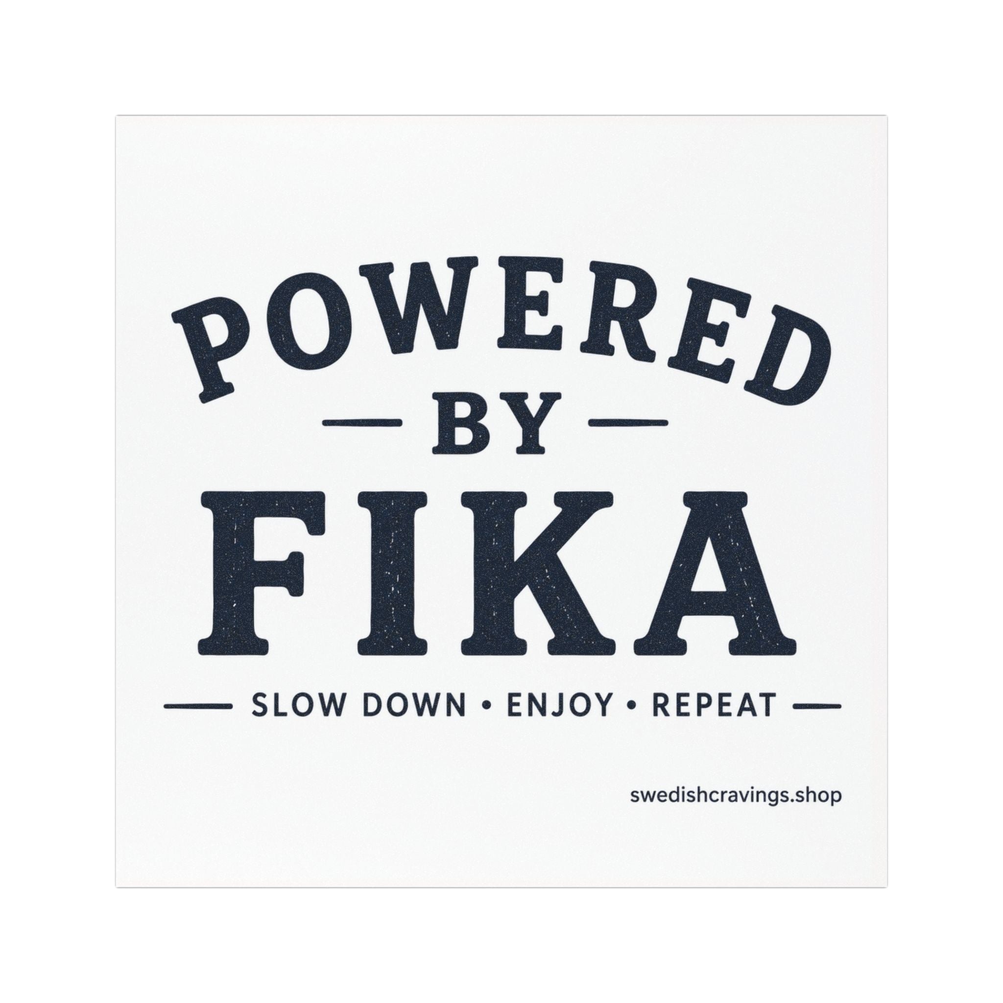 Powered by Fika™ Car Magnet – Premium Scandinavian Lifestyle Car Magnet