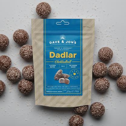 5 Pack Dave & Jons Dadlar Chokladboll - Dates with the taste of Swedish Chocolate Balls (125g / 4.40oz)