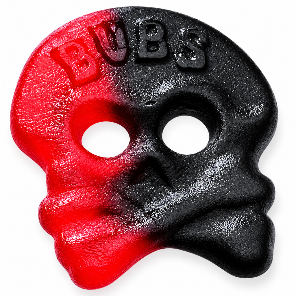 BUBS Raspberry Salty Licorice SKALLE Candy 4kg (141.10 oz) – Authentic Swedish Vegan Soft & Chewy Skull Candy Bulk Box