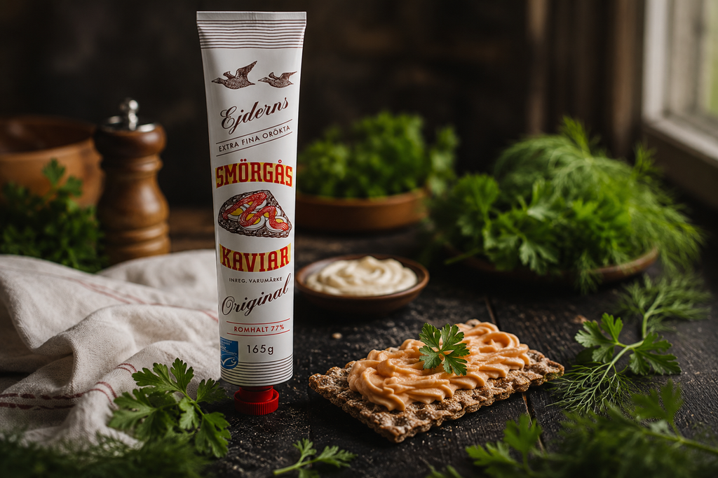 Ejderns Kaviar Orökt 165g (5.82 oz) – Authentic Swedish Unsmoked Creamed Cod Roe Spread