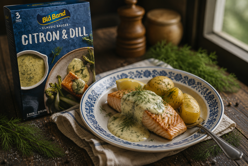 Blå Band Citron & Dillsås 2 × (3 × 2.5dl / 8.45 fl oz) – Authentic Swedish Lemon & Dill Sauce Mix