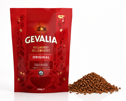 2 Pack of Gevalia Swedish Instant Coffee 200 g (7,05 oz), Mellanrost, Swedish coffee. Medium roast, snabbkaffe Gevalia, Fika Coffee, Sweden
