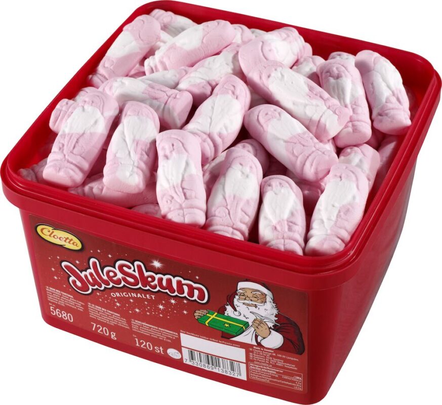 Cloetta Juleskum Original 720g – Swedish Strawberry Foam Santa Candy
