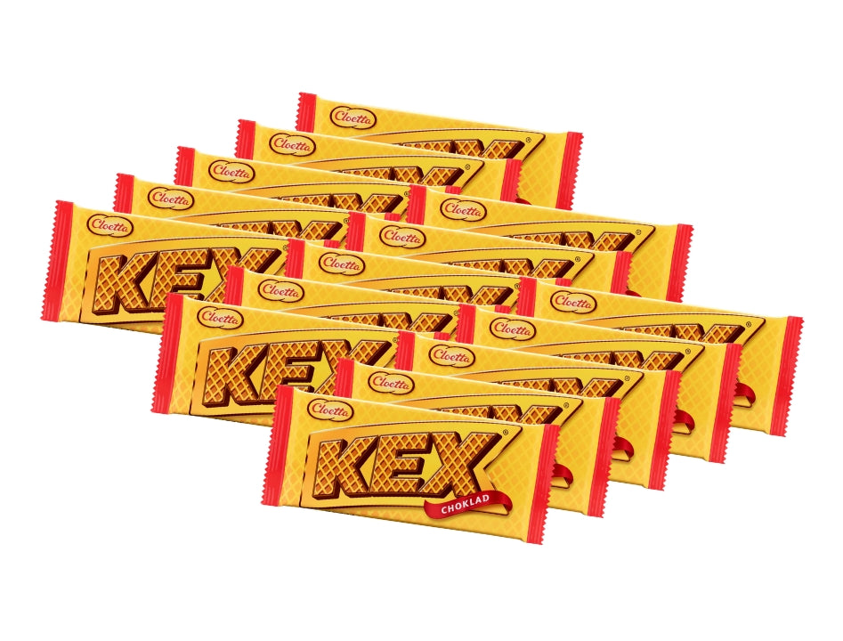Cloetta Kexchoklad 15 x 60g – Swedish Milk Chocolate Wafer Bars
