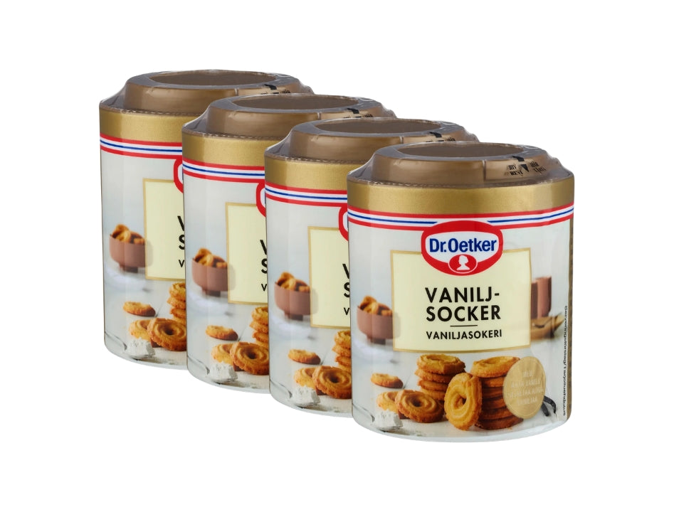 Dr. Oetker Vaniljsocker 4 x 160g – Swedish Vanilla Sugar Multipack 640g with Bourbon Vanilla | Swedish Cravings
