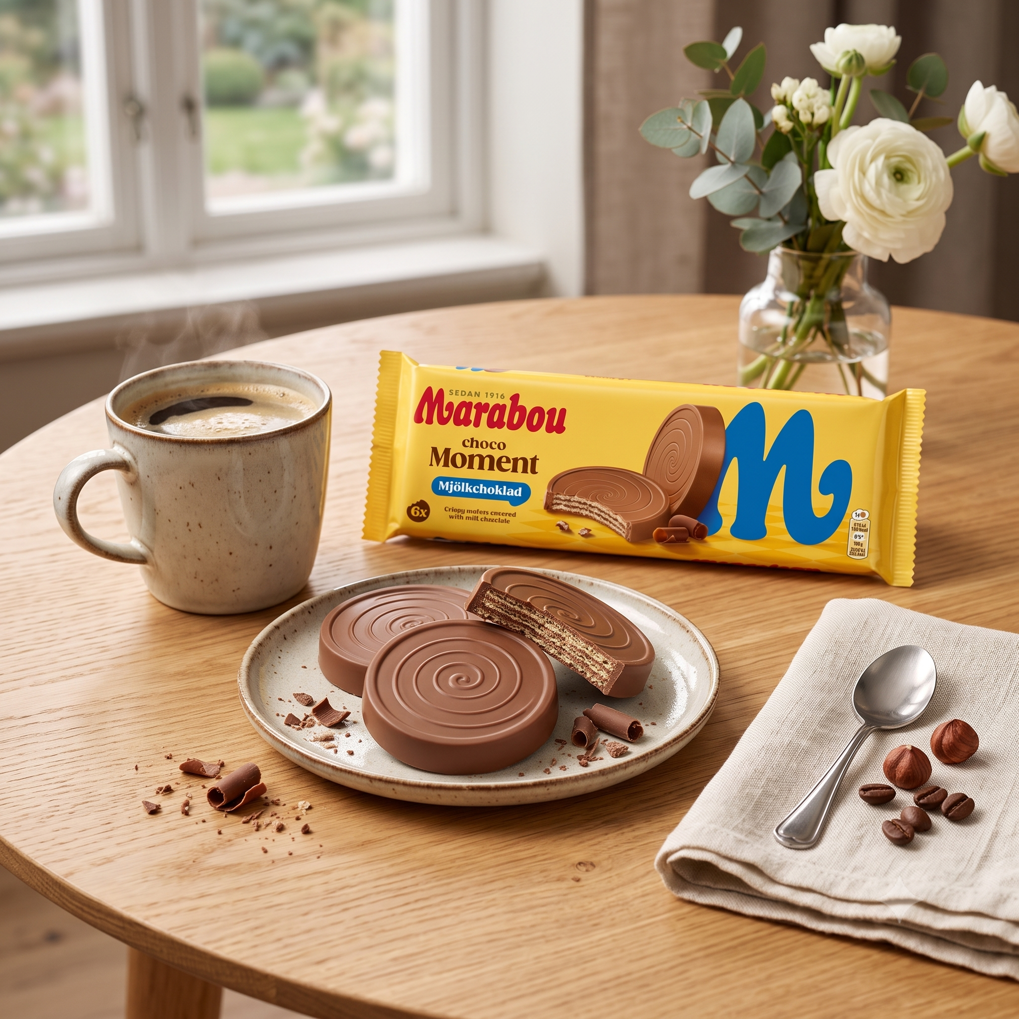 3 Packs of Marabou Choco Moment Milk Chocolate 180g (6.35 oz) – Crispy Wafer & Chocolate Cream Bites