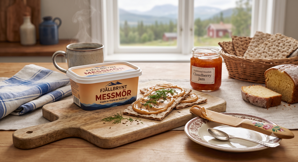 Fjällbrynt Messmör Original 5% 450g (15.87 oz) – Authentic Swedish Whey Cheese Spread