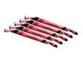 Grenna Polkagriskokeri Sockerstång Turkisk Hallon 5 x 50g – Handmade Swedish raspberry, salmiak & licorice rock candy sticks from Gränna

