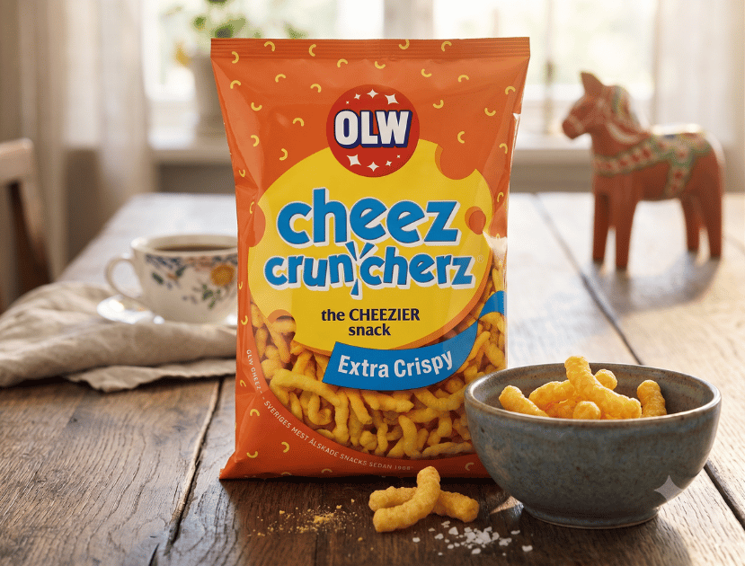 OLW Cheez Cruncherz 225g (7.93 oz) – Authentic Swedish Crispy Cheese Snacks