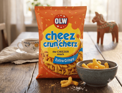 2 Bags of OLW Cheez Cruncherz 225g (7.93 oz) – Authentic Swedish Crispy Cheese Snacks