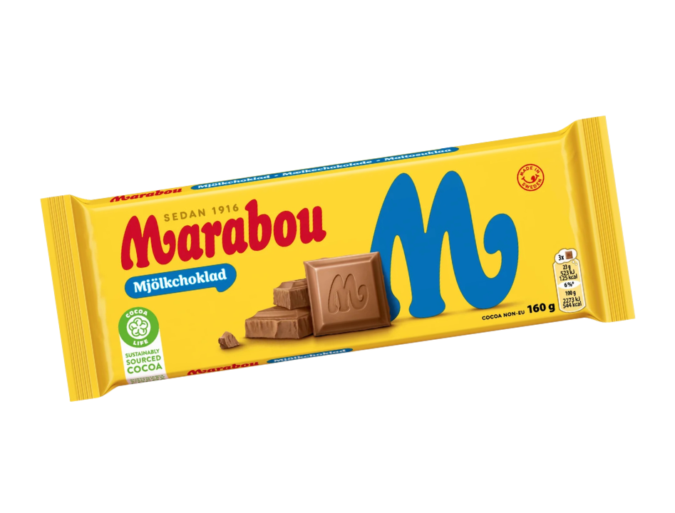 Marabou Milk Chocolate 160g (5.64 oz) – Authentic Swedish Creamy Milk Chocolate