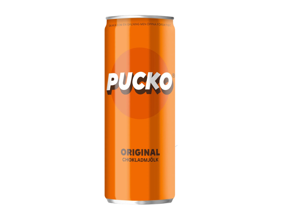 2 Cans of Pucko Original Chocolate Milk Drink 250ml (8.45 fl oz) – Authentic Swedish Ready-to-Drink Chocolate Milk
