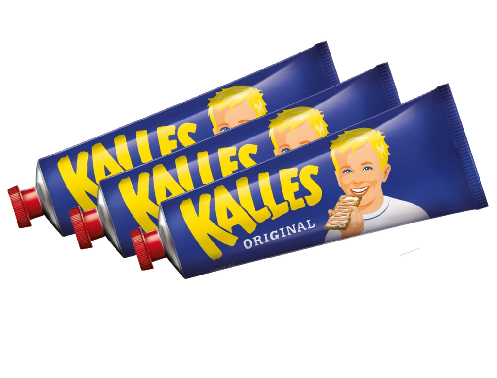 Kalles Kaviar Original 3 × 300g (3 × 10.58 oz) – Authentic Swedish Creamed Smoked Cod Roe Spread – Large Tubes