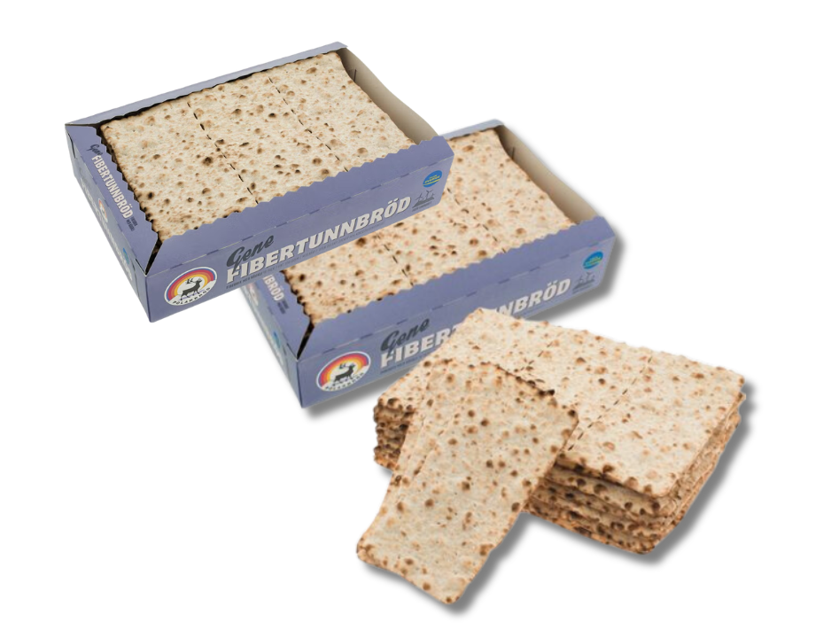 2 Packs of Polarbröd Fibertunnbröd Gene 330g (11.64 oz) – Authentic Swedish Fiber-Rich Crisp Thin Bread