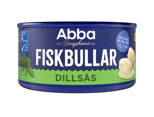 2 Cans of Abba Fiskbullar i Dillsås 375g (13.23 oz) – Authentic Swedish Fish Balls in Creamy Dill Sauce