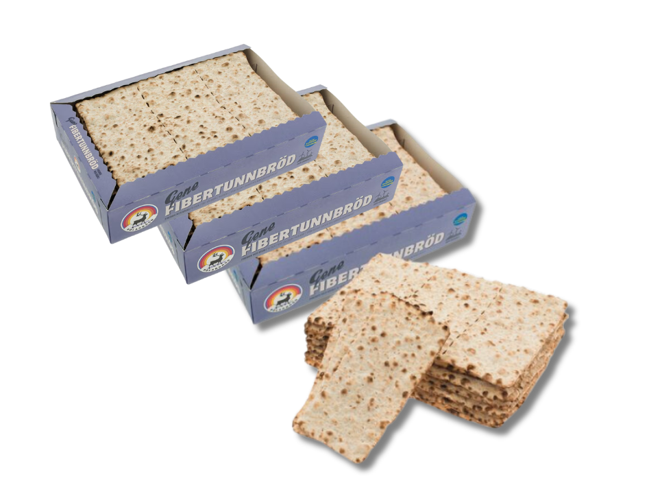 3 Packs of Polarbröd Fibertunnbröd Gene 330g (11.64 oz) – Authentic Swedish Fiber-Rich Crisp Thin Bread