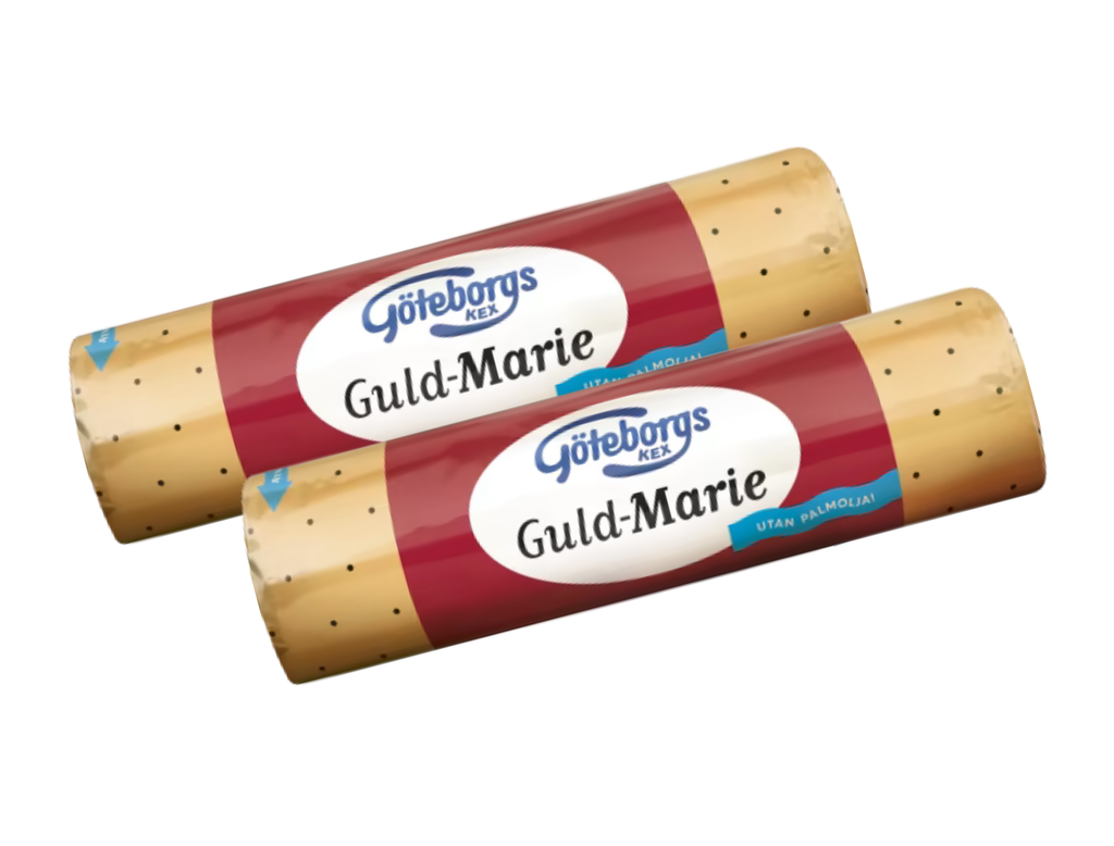 Göteborgs Kex Guld Marie Biscuits 2 × 200g (2 × 7.05 oz) – Authentic Swedish Classic Butter Biscuits