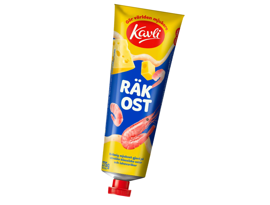 5 Tubes of Kavli Räkost Shrimp Cheese Spread 275g (9.7 oz) – Authentic Swedish Creamy Cheese Spread with Shrimp