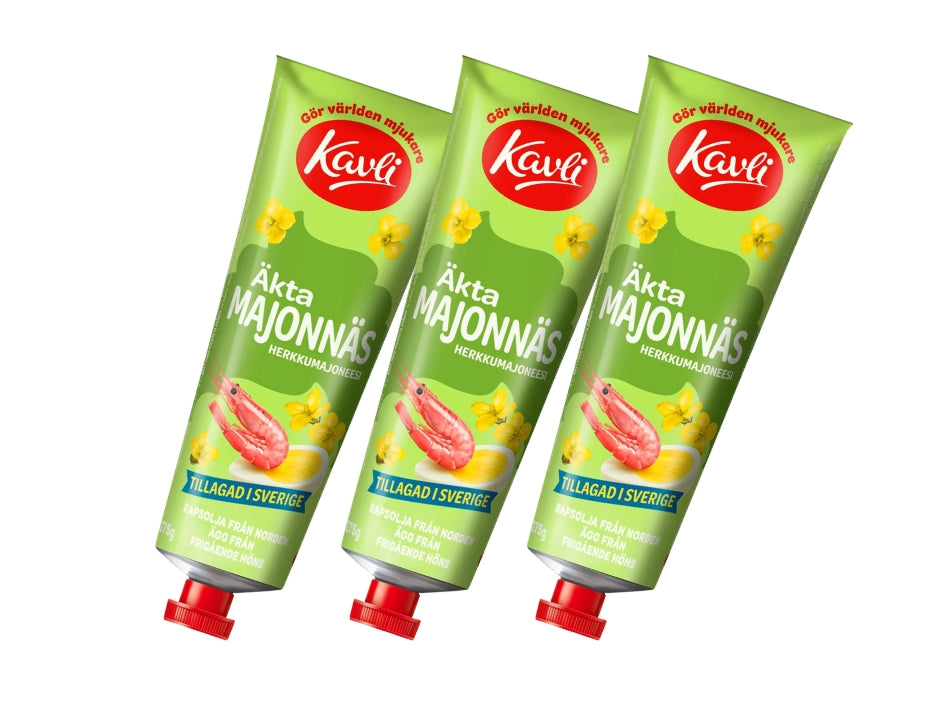 3 x Kavli Majonnäs 275g (9.70 oz) – Authentic Norwegian Creamy Mayonnaise