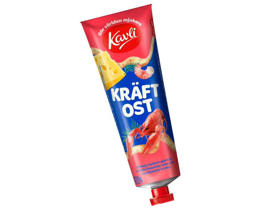 Kavli Kräftost Crayfish Cheese Spread 275g (9.7 oz) – Authentic Swedish Creamy Cheese Spread with Crayfish