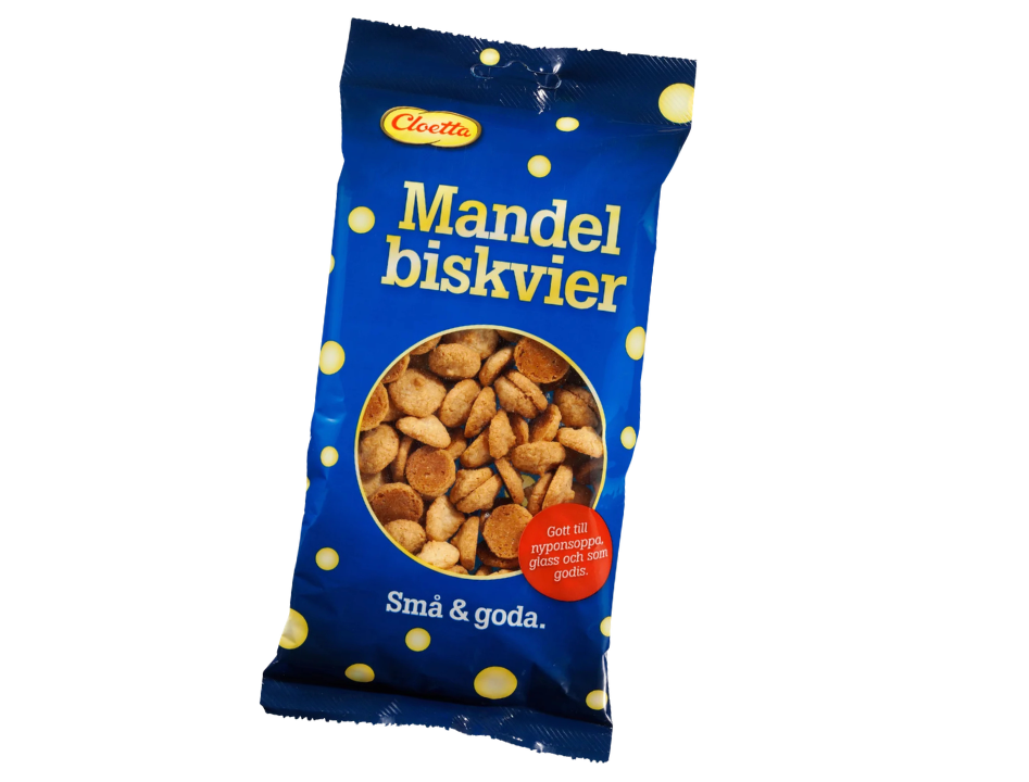 5 Bags of Cloetta Mandelbiskvier Almond Macaroons 150g (5.29 oz) – Authentic Swedish Almond Biscuits