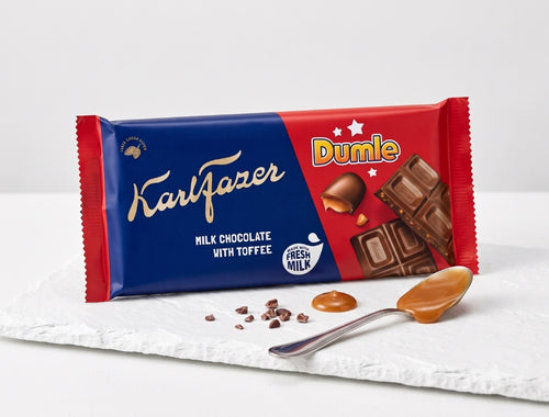 2 x Karl Fazer Dumle Original Chocolate Bar 145g (5.11 oz) – Finnish Milk Chocolate with Soft Dumle Toffee Pieces