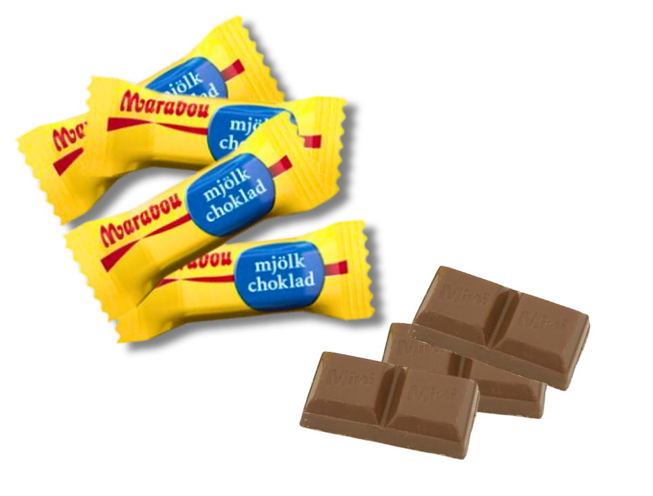 Marabou Mjölkchoklad Mini 80 × 10g (80 × 0.35 oz) – Individually Wrapped Authentic Swedish Milk Chocolate
