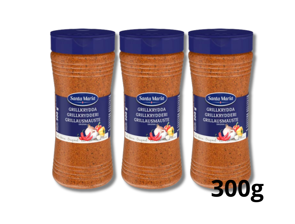 3 Bottles of Santa Maria Grillkrydda Seasoning - 300g (10.58 oz)