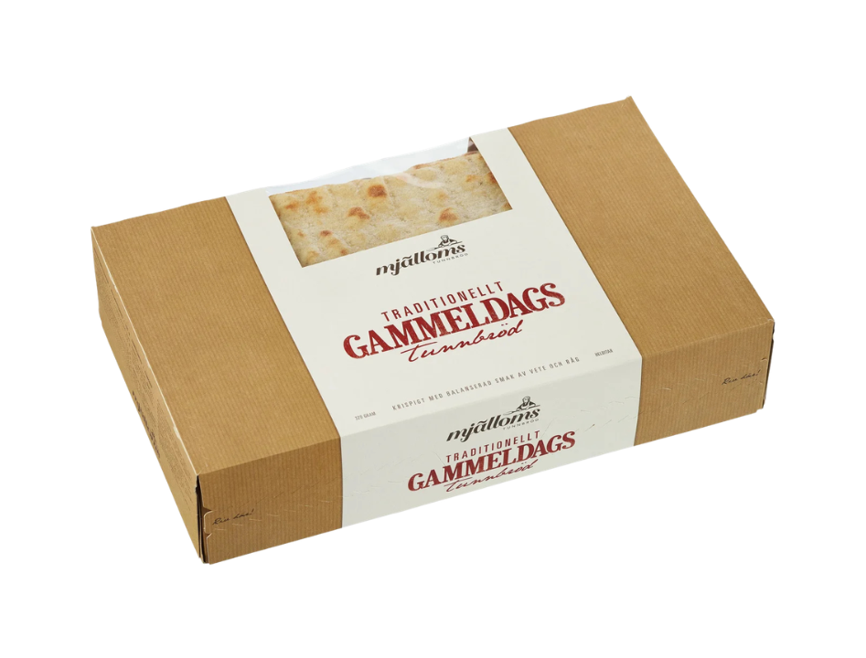 Mjälloms Tunnbröd Gammeldags – The Original 320g (11.28 oz) – Authentic Swedish Traditional Crisp Flatbread