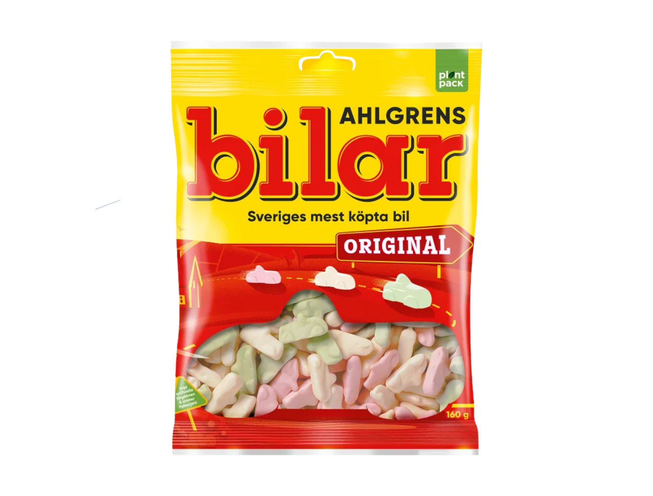Ahlgrens Bilar Original 160g (5.64 oz) – Authentic Swedish Soft Foam Candy Cars – Classic Fruity Treat