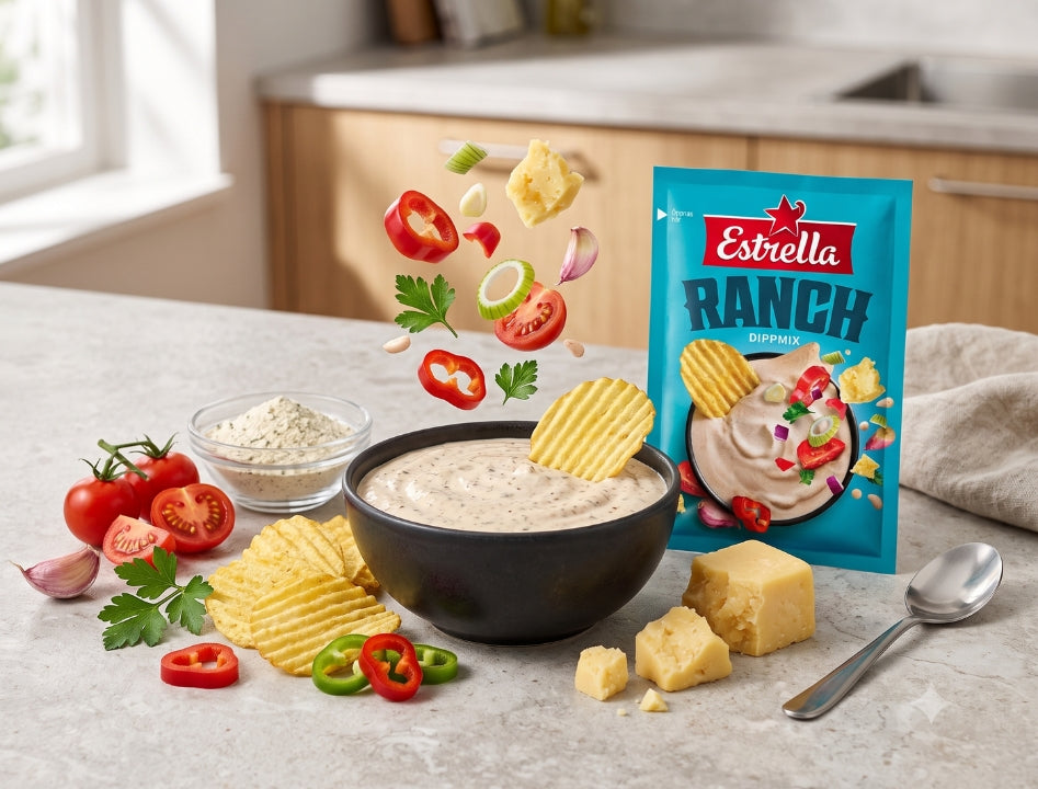 8 × Estrella Dippmix Ranch 24g (0.85 oz) – Authentic Swedish Ranch Dip Mix