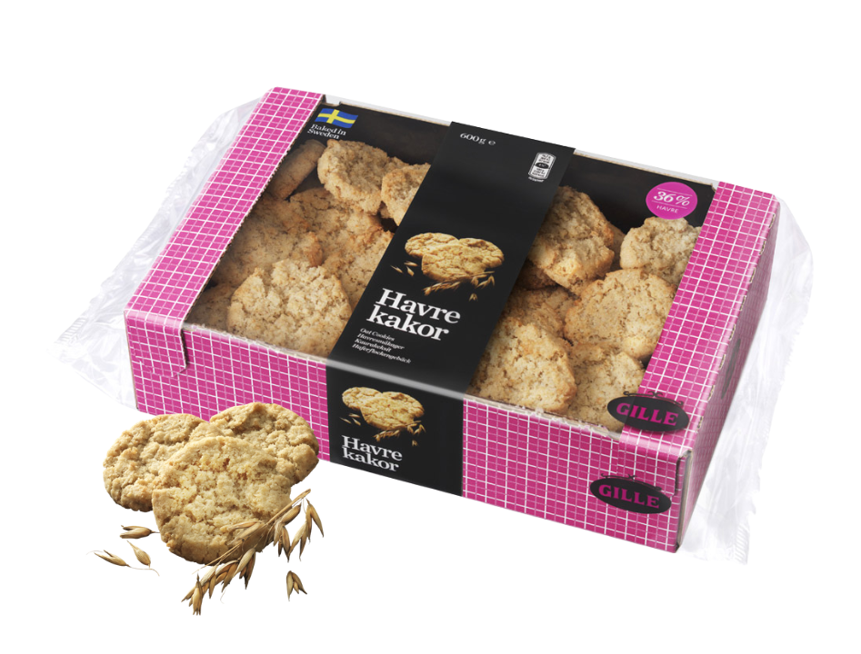 1 Box of Gille Havrekakor 600g (21.16 Oz), Swedish Fika, Swedish cookies, Swedish Oat Cookies, swedish food
