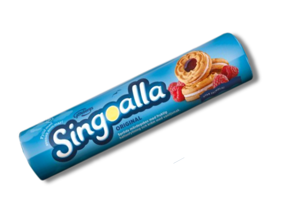 2 Packs of Göteborgskex Singoalla Original Raspberry Cookies 190g (6.70 oz) – Authentic Swedish Raspberry-Filled Biscuits