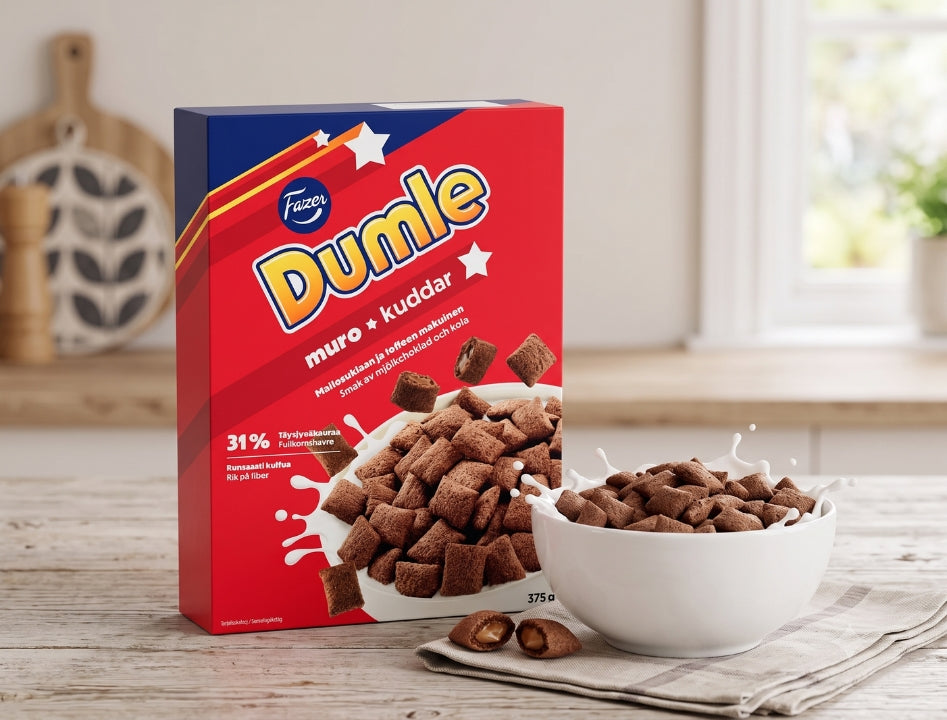 Fazer Dumle Muro Cereal 375g (13.22 oz) – Finnish Crispy Caramel Filled Breakfast Cereal