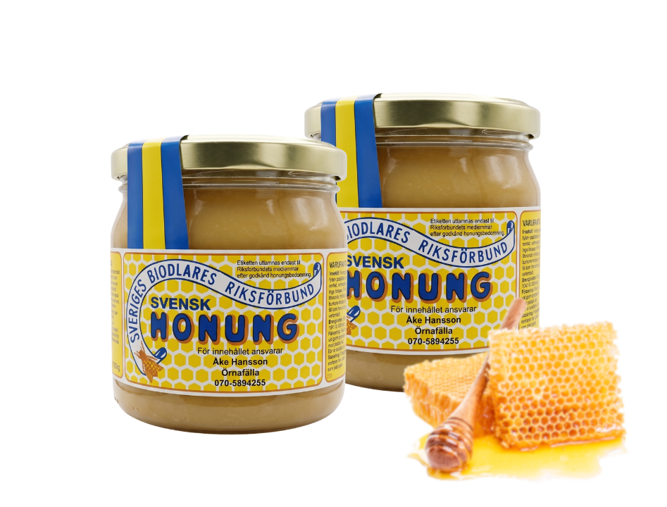Swedish Organic Honey 2 × 500g (2 × 17.6 oz) – Award-Winning Raw Local Honey from Markaryd, Sweden