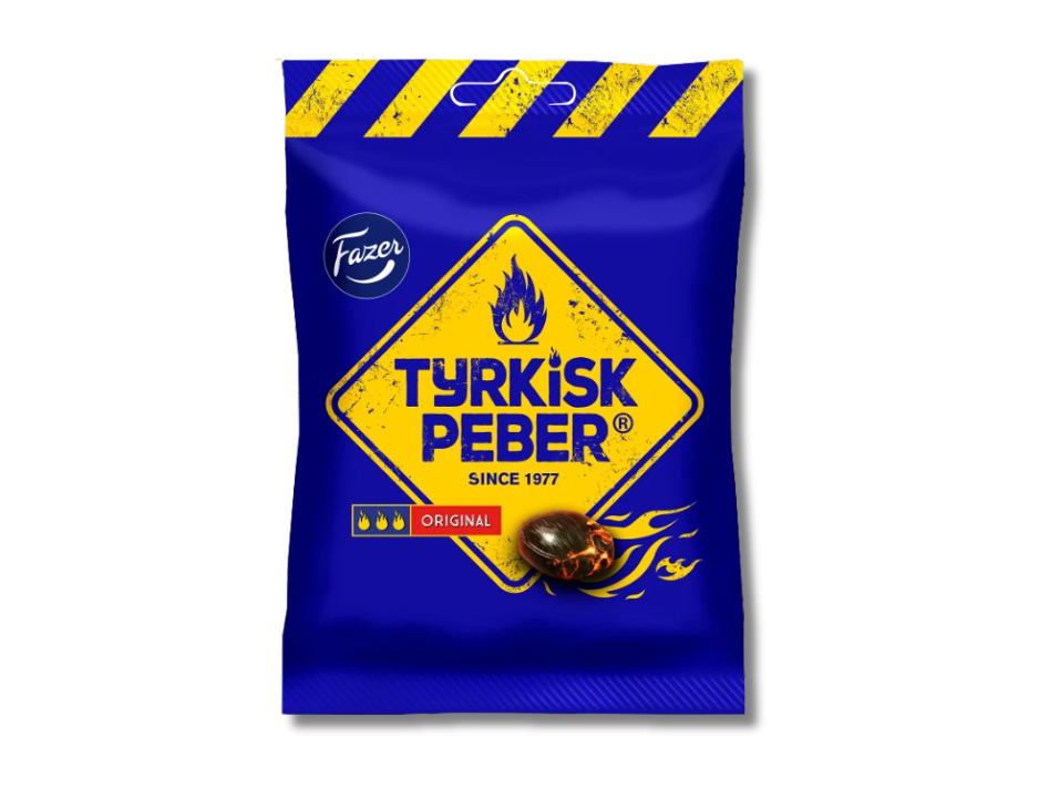 5 Bags of Fazer Tyrkisk Peber 150g (5.29 oz) – Fiery Salty Licorice Hard Candies