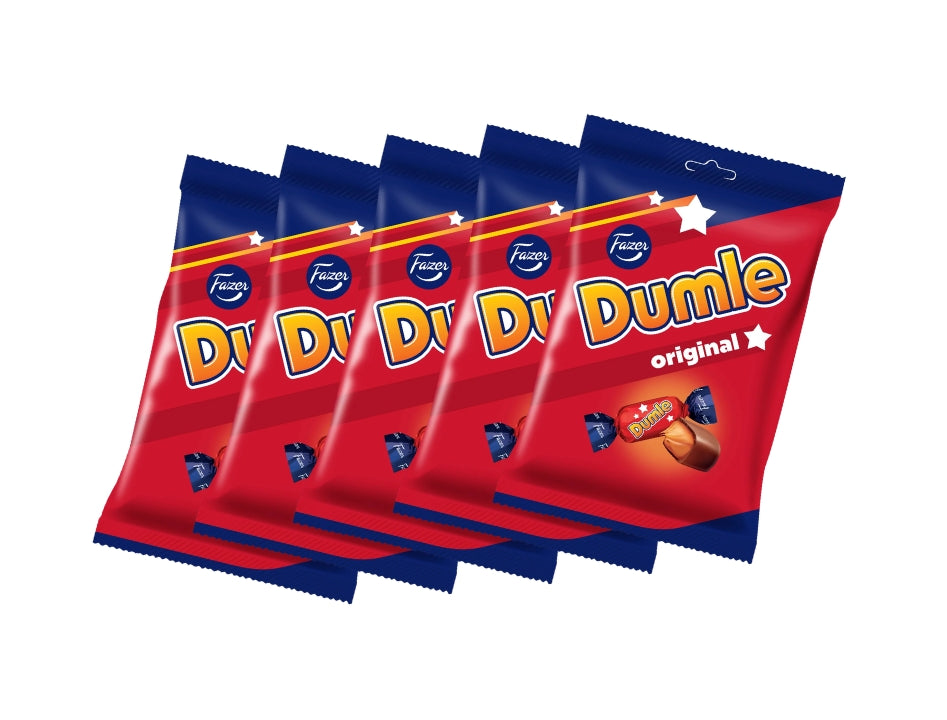 5 x Fazer Dumle Fudge 200g (7.05 oz) – Finnish Milk Chocolate Covered Caramel Fudge