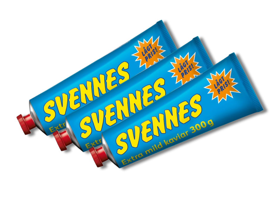 3 Tubes of Svennes Extra Mild Kaviar 300g (10.58 oz) – Authentic Swedish Creamy Cod Roe Spread