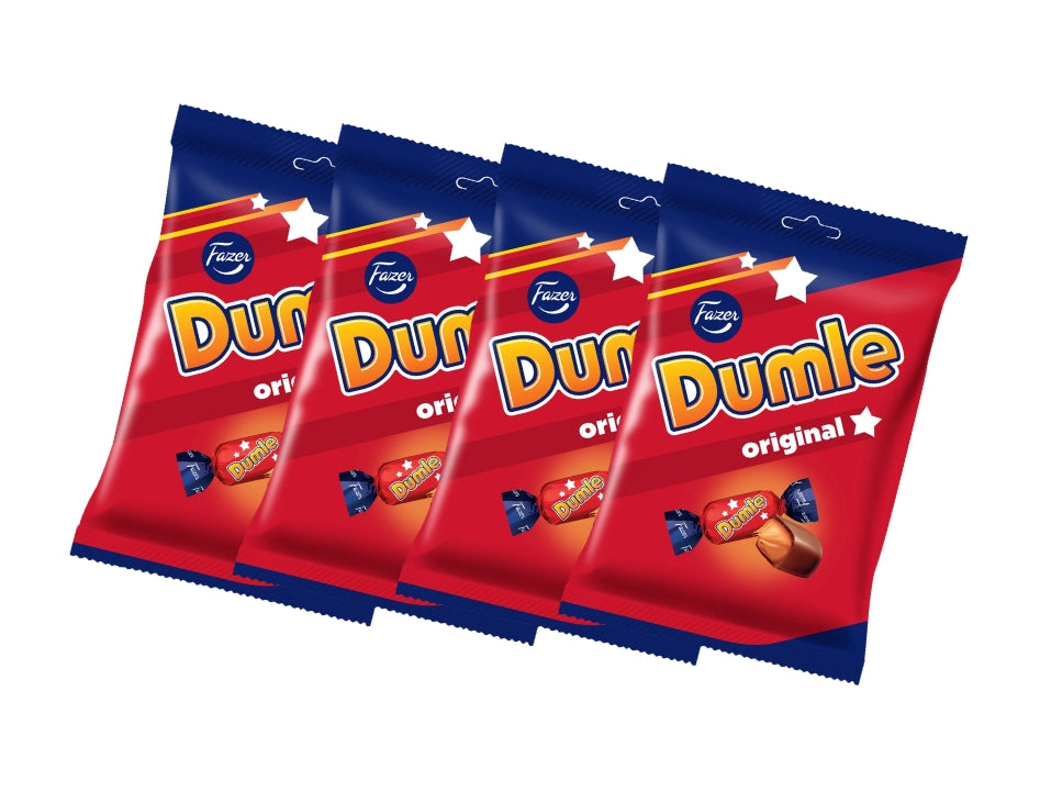 4 x Fazer Dumle Fudge 200g (7.05 oz) – Finnish Milk Chocolate Covered Caramel Fudge