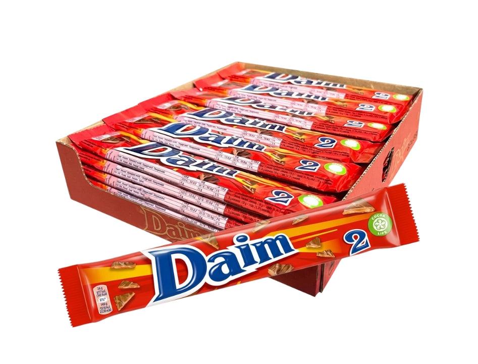 Marabou Daim Dubbel 36 × 56g (36 × 1.98 oz) – Commercial Bulk Pack – Authentic Swedish Milk Chocolate with Crunchy Daim Caramel