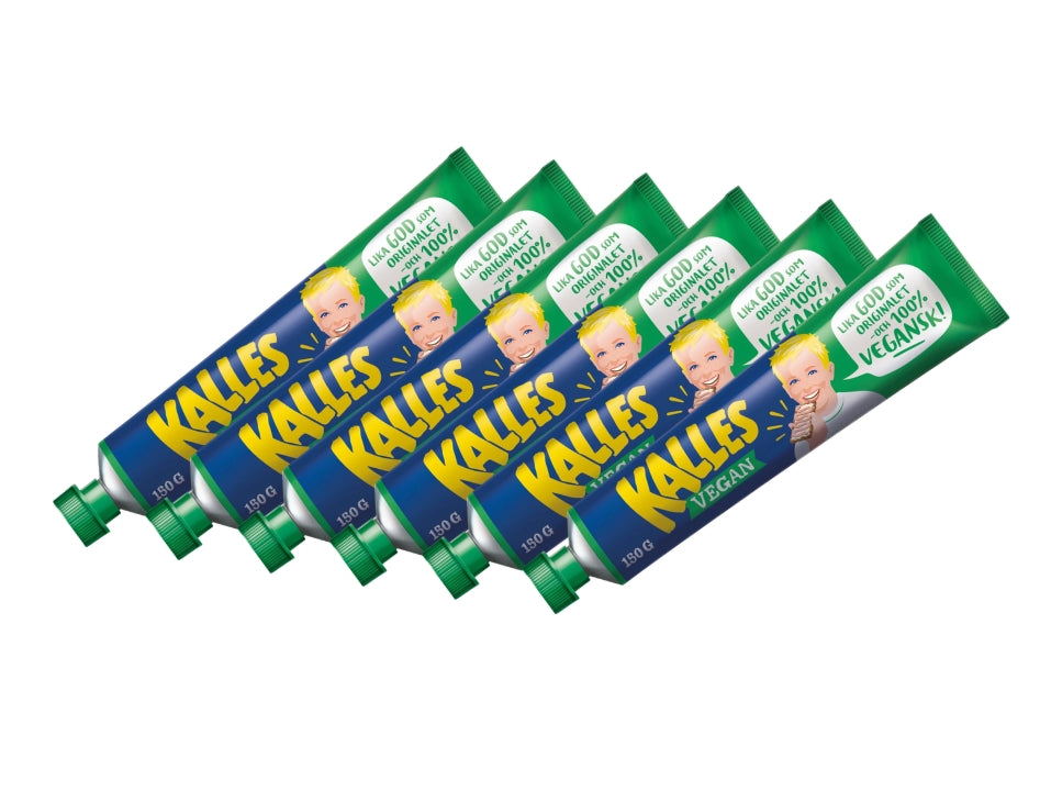 6 x Kalles Vegan Spread 150g (5.29 oz) – Authentic Swedish Plant-Based Caviar Alternative