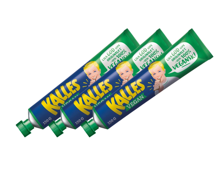 3 x Kalles Vegan Spread 150g (5.29 oz) – Authentic Swedish Plant-Based Caviar Alternative